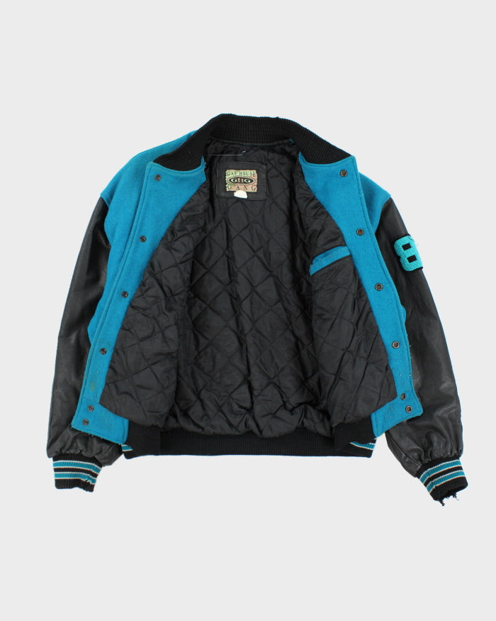 Vintage 90's Embroidered Heavyweight Varsity Jacket - XL