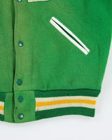 Vintage 70's Embroidered Patched Heavyweight Varsity Jacket - L