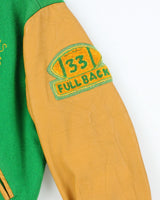 Vintage 80's Embroidered Patched Heavyweight Varsity Jacket - S
