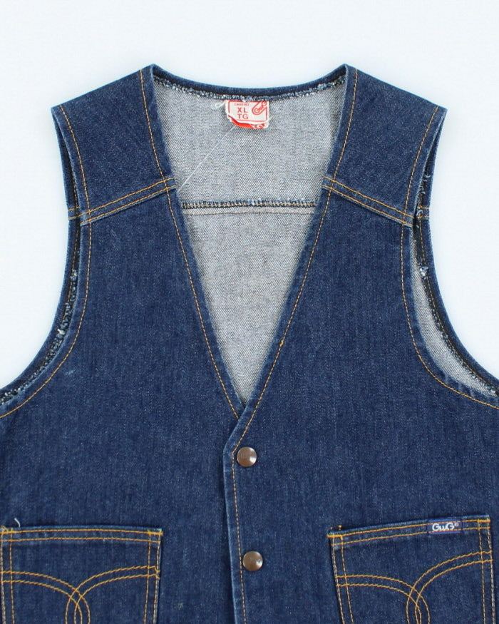 Vintage 70's GWG Denim Vest - XL