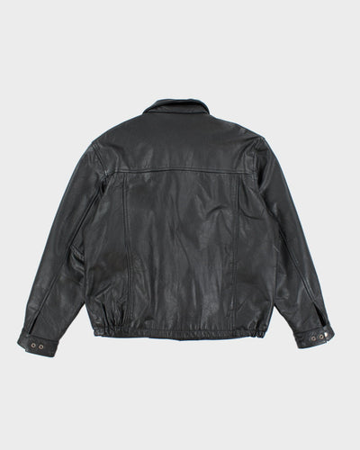 Vintage 90's Men's Heavyweight Zip Up Leather Jacket - M