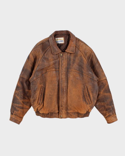 Vintage 90's LA Leather Heavyweight Flight Jacket - XL