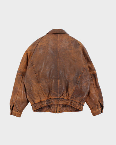 Vintage 90's LA Leather Heavyweight Flight Jacket - XL