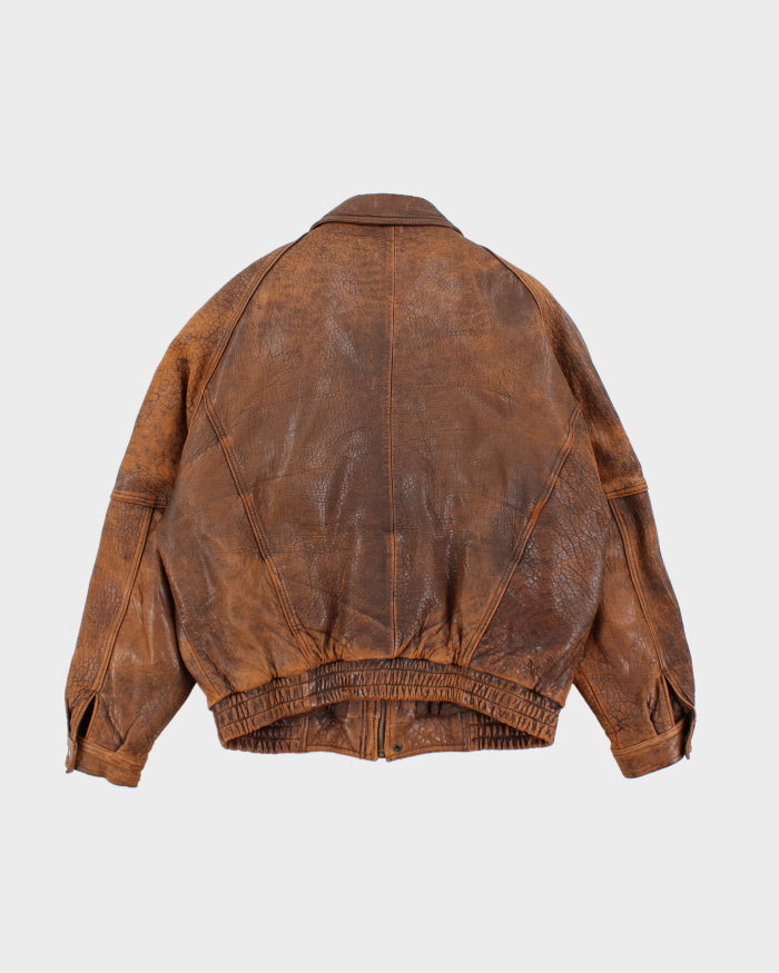 Vintage 90's LA Leather Heavyweight Flight Jacket - XL