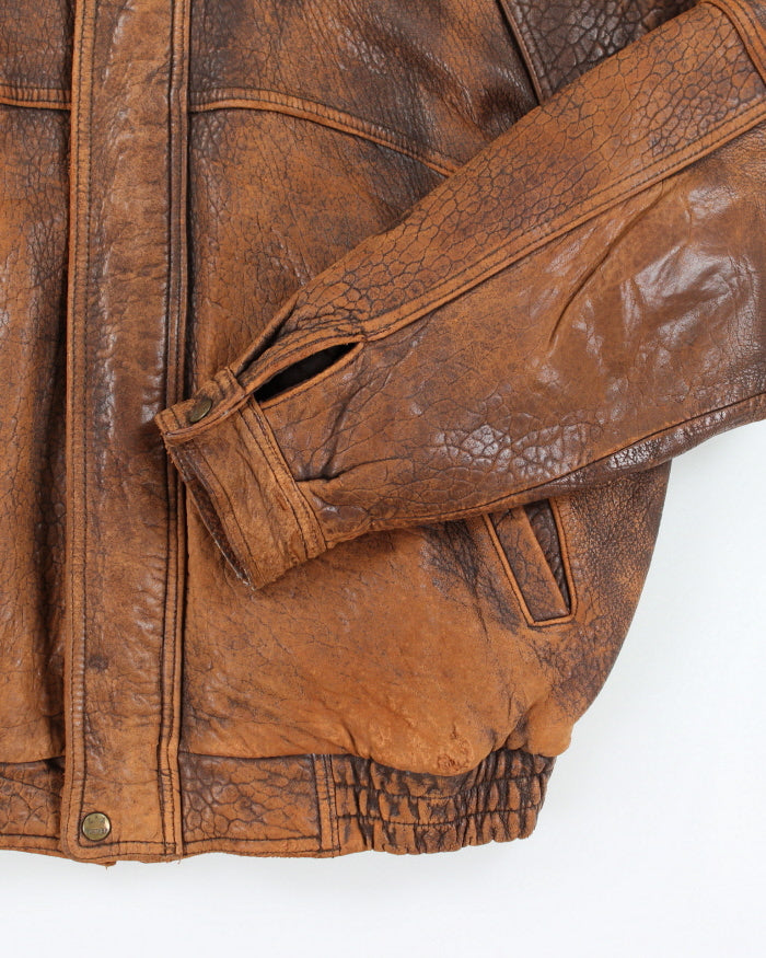 Vintage 90's LA Leather Heavyweight Flight Jacket - XL