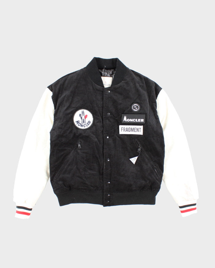 Moncler x Fragment Patched Leather Varsity Jacket - L