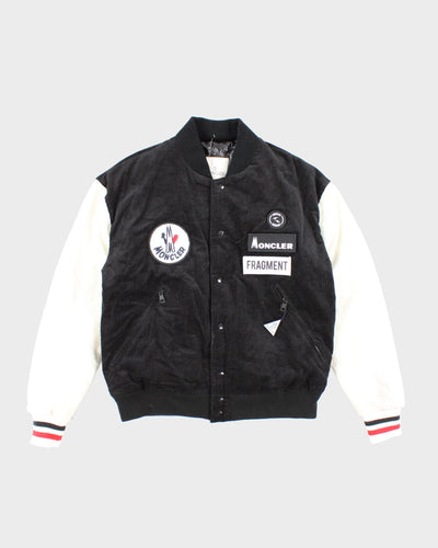 Moncler x Fragment Patched Leather Varsity Jacket - L