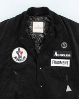 Moncler x Fragment Patched Leather Varsity Jacket - L
