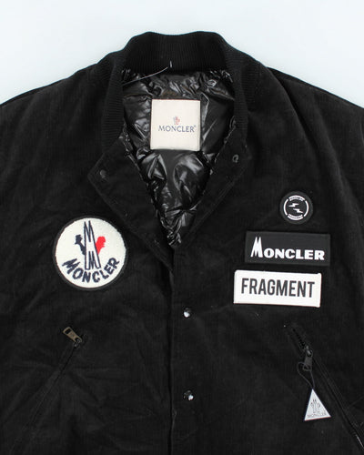 Moncler x Fragment Patched Leather Varsity Jacket - L
