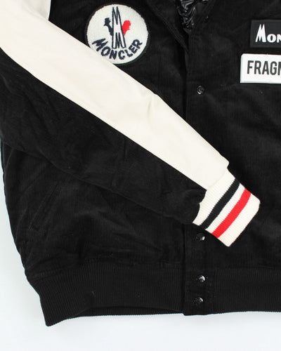 Moncler x Fragment Patched Leather Varsity Jacket - L
