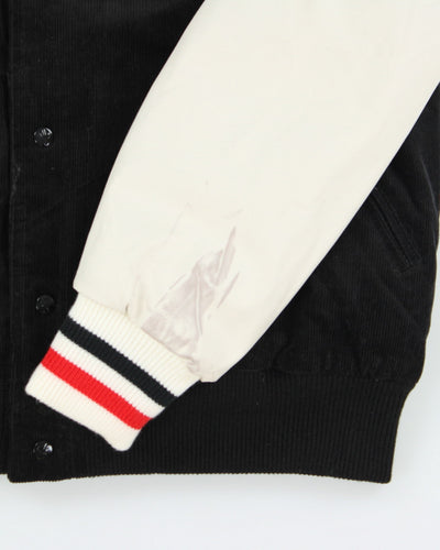 Moncler x Fragment Patched Leather Varsity Jacket - L