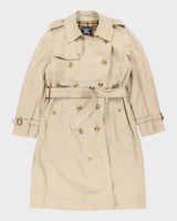 Vintage 90's Burberry Long Double Breasted Overcoat - L