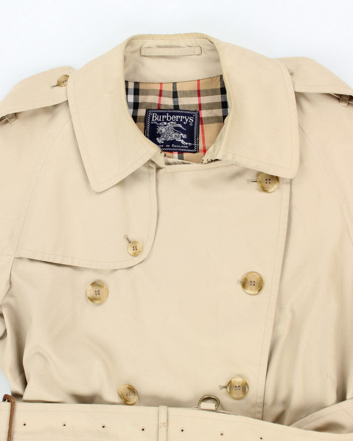 Vintage 90's Burberry Long Double Breasted Overcoat - L