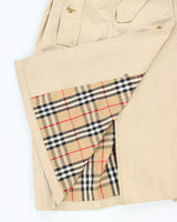 Vintage 90's Burberry Long Double Breasted Overcoat - L