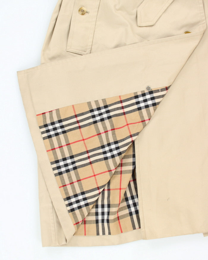 Vintage 90's Burberry Long Double Breasted Overcoat - L