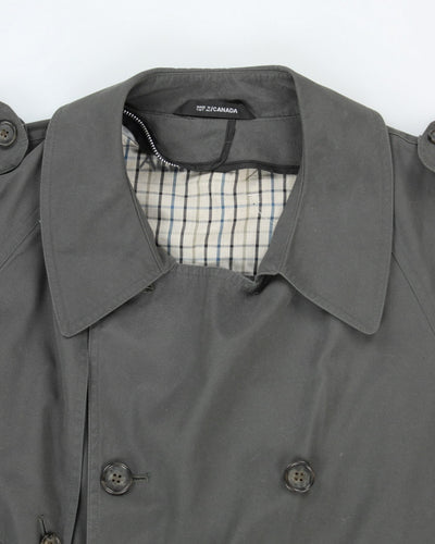 Vintage 90's Heavyweight Collared Overcoat - L