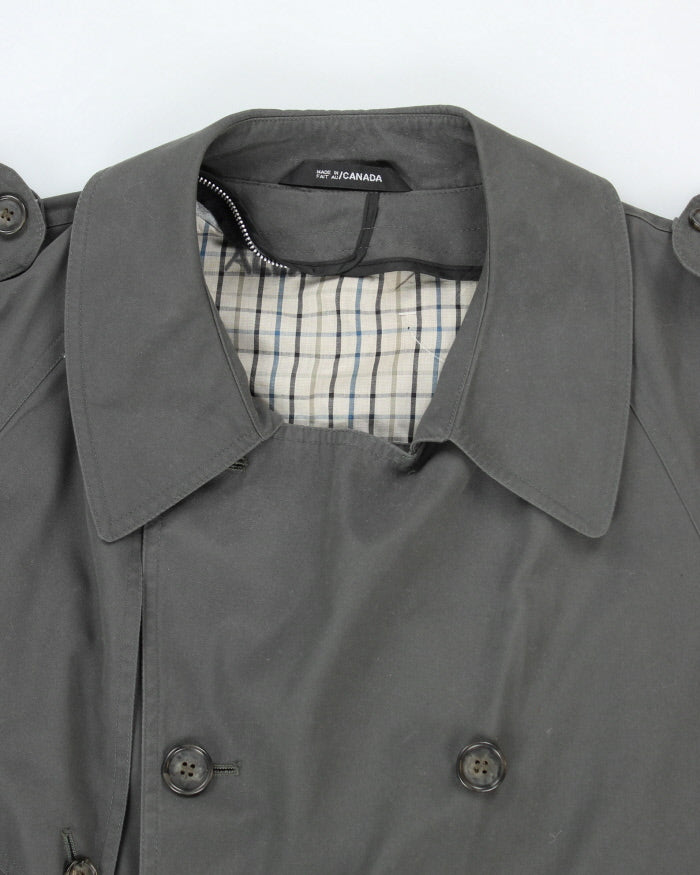 Vintage 90's Heavyweight Collared Overcoat - L