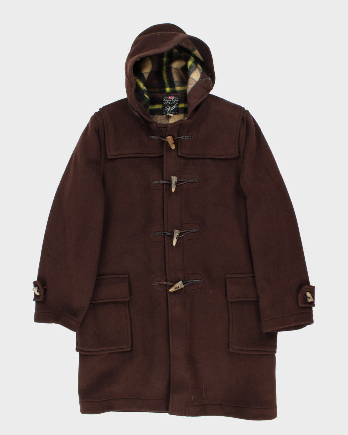 Vintage 80's Gloverall Heavyweight Wool Hooded Duffle Coat - XXL