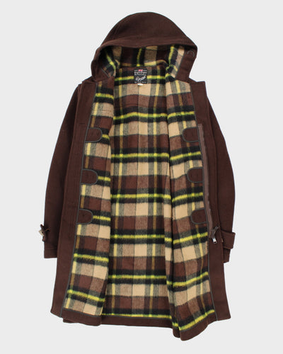Vintage 80's Gloverall Heavyweight Wool Hooded Duffle Coat - XXL