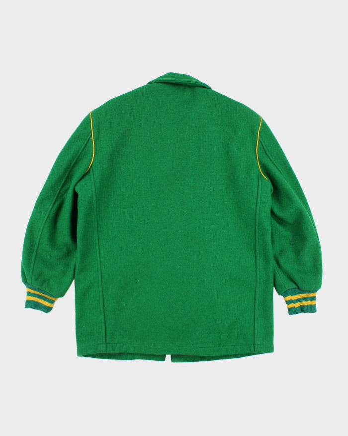 Vintage 60's Richardson Lucky Green Collegiate Zip Up Coat - L