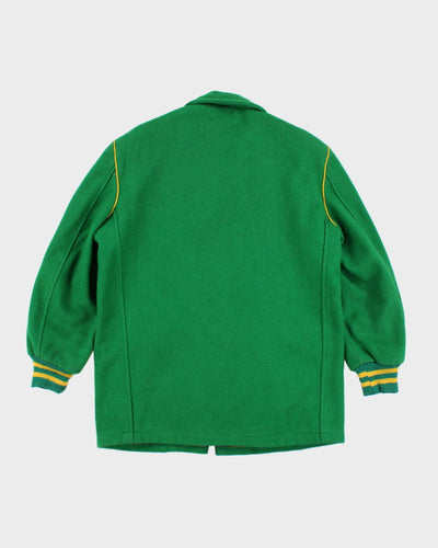 Vintage 60's Richardson Lucky Green Collegiate Zip Up Coat - L