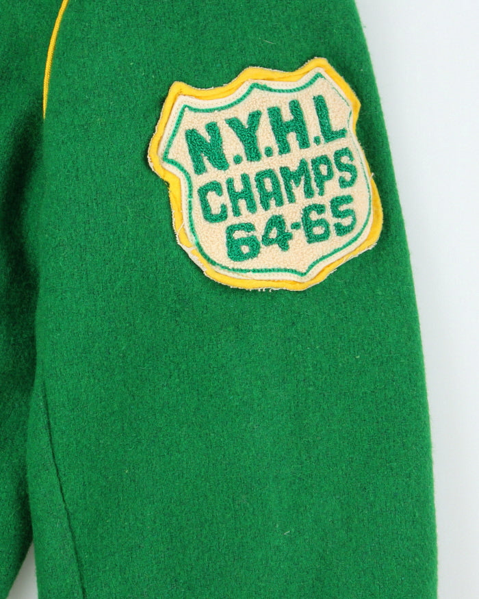 Vintage 60's Richardson Lucky Green Collegiate Zip Up Coat - L