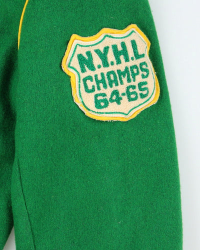 Vintage 60's Richardson Lucky Green Collegiate Zip Up Coat - L