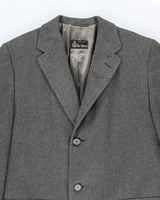 Vintage 80's Savile Row Cashmere &amp; Wool Blend Heavyweight Overcoat - L