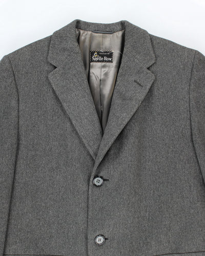 Vintage 80's Savile Row Cashmere & Wool Blend Heavyweight Overcoat - L