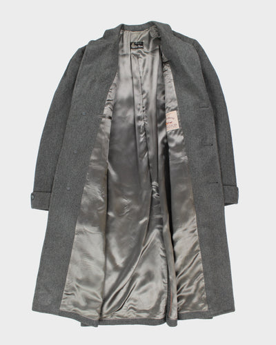 Vintage 80's Savile Row Cashmere & Wool Blend Heavyweight Overcoat - L