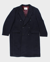 Vintage 80's Cashmere &amp; Wool Blend Heavyweight Overcoat - XL