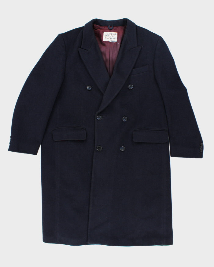 Vintage 80's Cashmere &amp; Wool Blend Heavyweight Overcoat - XL