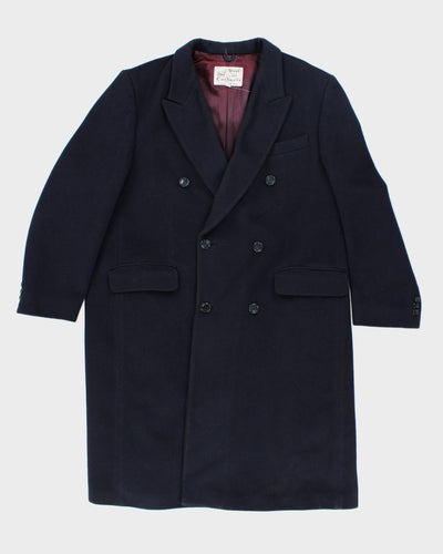 Vintage 80's Cashmere & Wool Blend Heavyweight Overcoat - XL