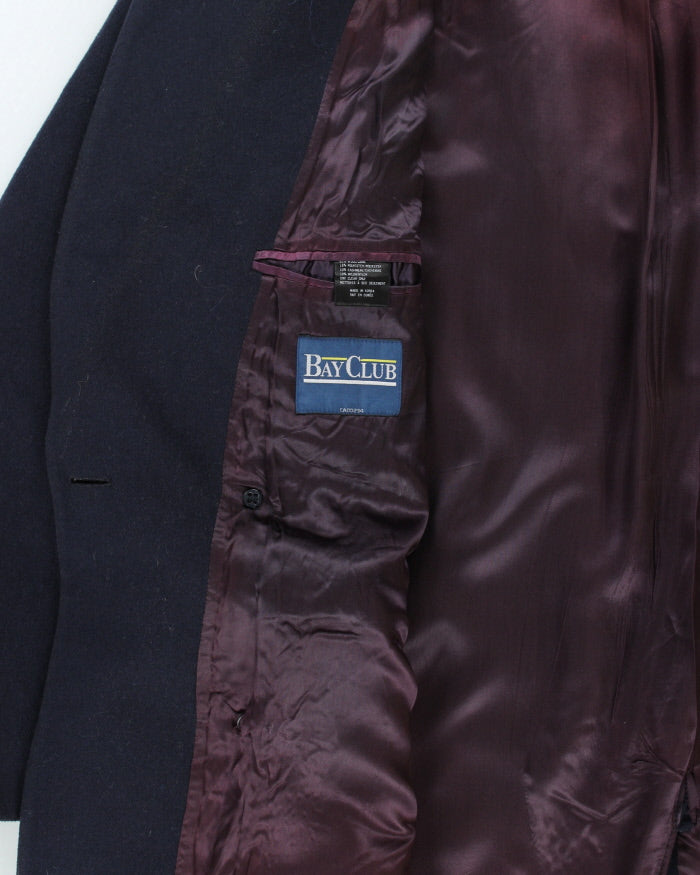 Vintage 80's Cashmere & Wool Blend Heavyweight Overcoat - XL