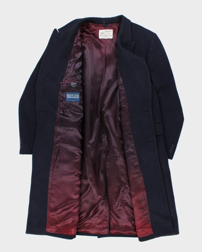 Vintage 80's Cashmere &amp; Wool Blend Heavyweight Overcoat - XL