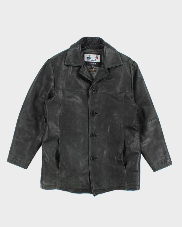 Vintage 90's Pelle Heavyweight Lined Leather Jacket - M