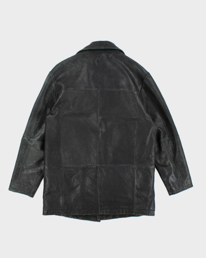 Vintage 90's Pelle Heavyweight Lined Leather Jacket - M
