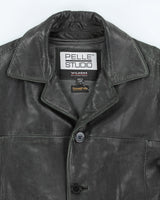 Vintage 90's Pelle Heavyweight Lined Leather Jacket - M