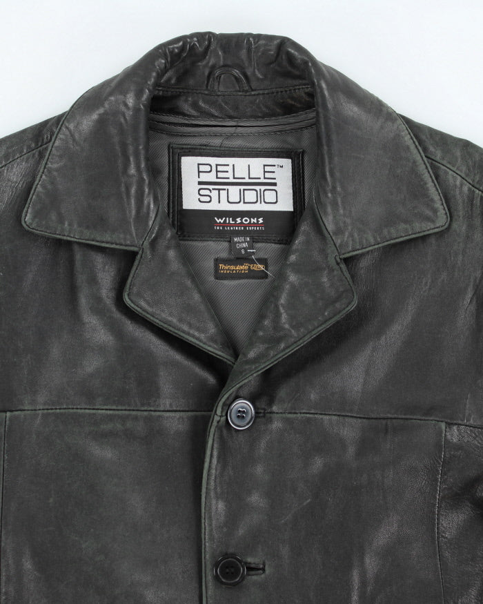 Vintage 90's Pelle Heavyweight Lined Leather Jacket - M