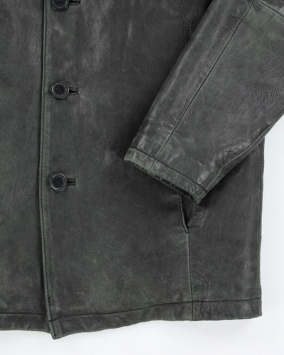 Vintage 90's Pelle Heavyweight Lined Leather Jacket - M