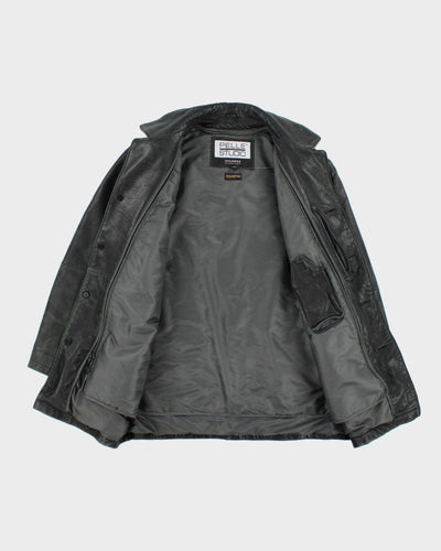 Vintage 90's Pelle Heavyweight Lined Leather Jacket - M