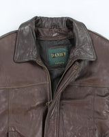 Vintage 90's Danier Heavyweight Leather Jacket - XL