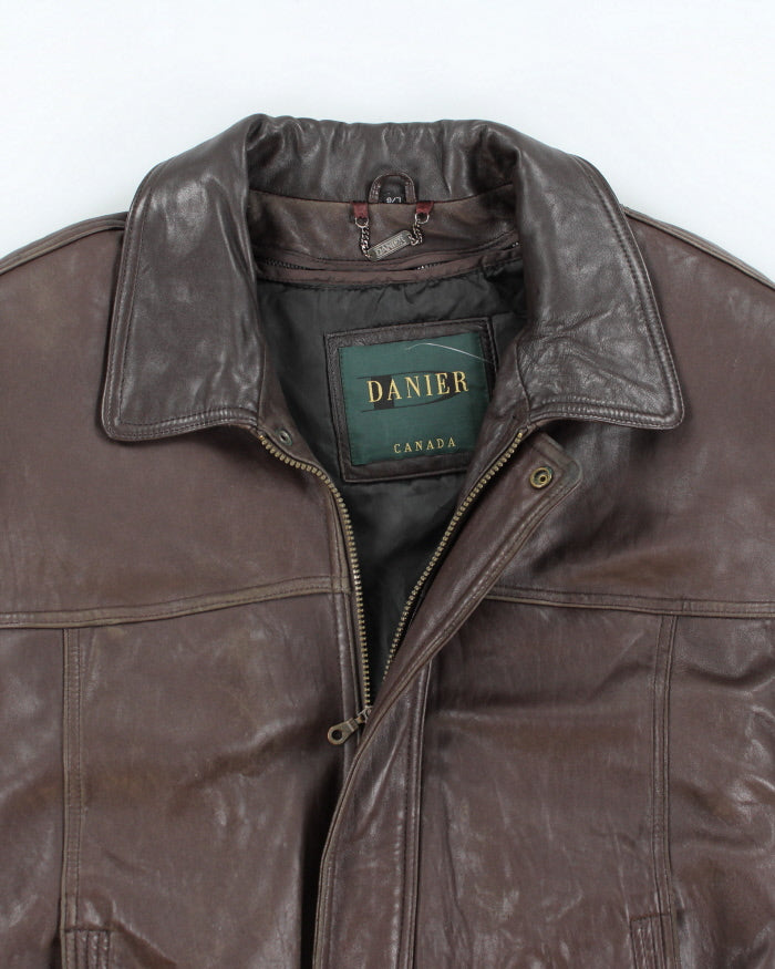 Vintage 90's Danier Heavyweight Leather Jacket - XL
