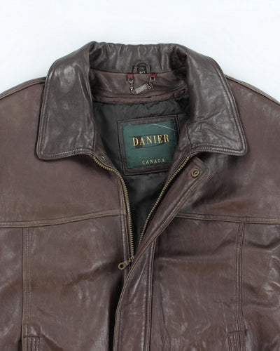 Vintage 90's Danier Heavyweight Leather Jacket - XL