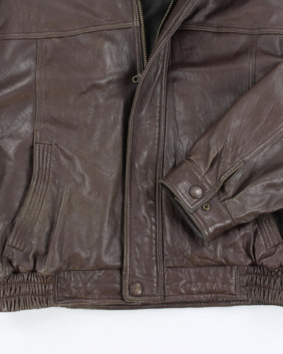 Vintage 90's Danier Heavyweight Leather Jacket - XL