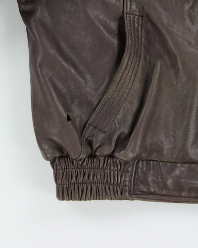 Vintage 90's Danier Heavyweight Leather Jacket - XL