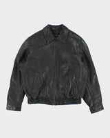 Vintage 90's Danier Heavyweight Zip Up Leather Jacket - L