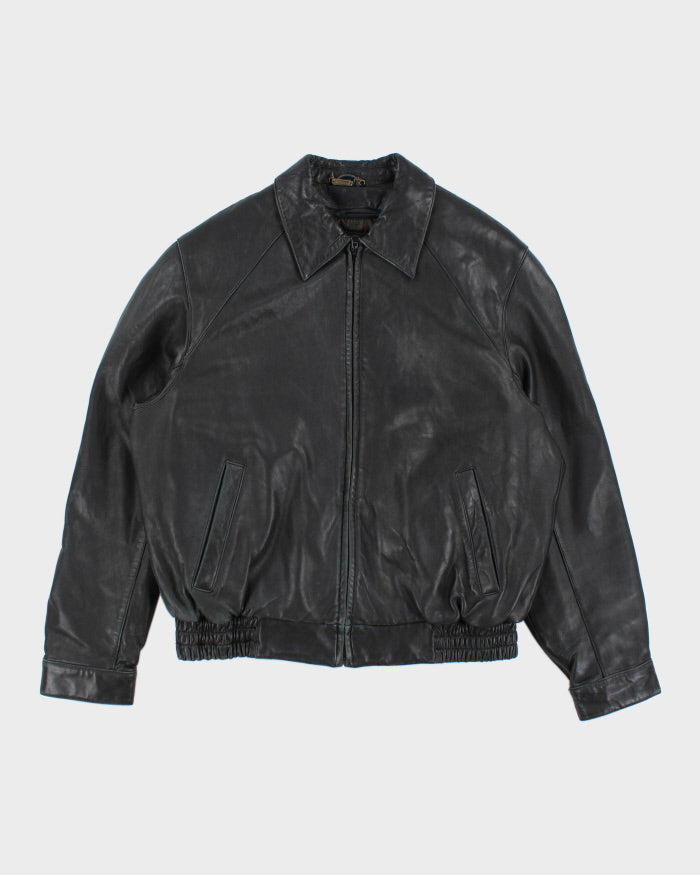 Vintage 90's Danier Heavyweight Zip Up Leather Jacket - L
