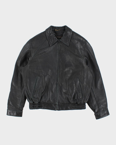 Vintage 90's Danier Heavyweight Zip Up Leather Jacket - L