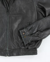 Vintage 90's Danier Heavyweight Zip Up Leather Jacket - L